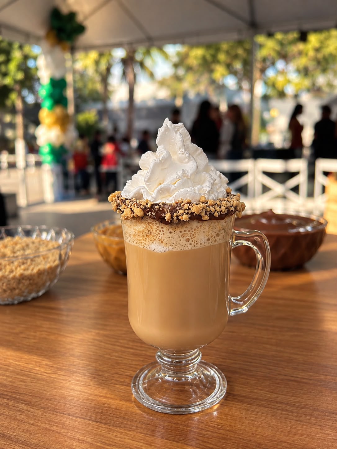 Bebida com chantilly