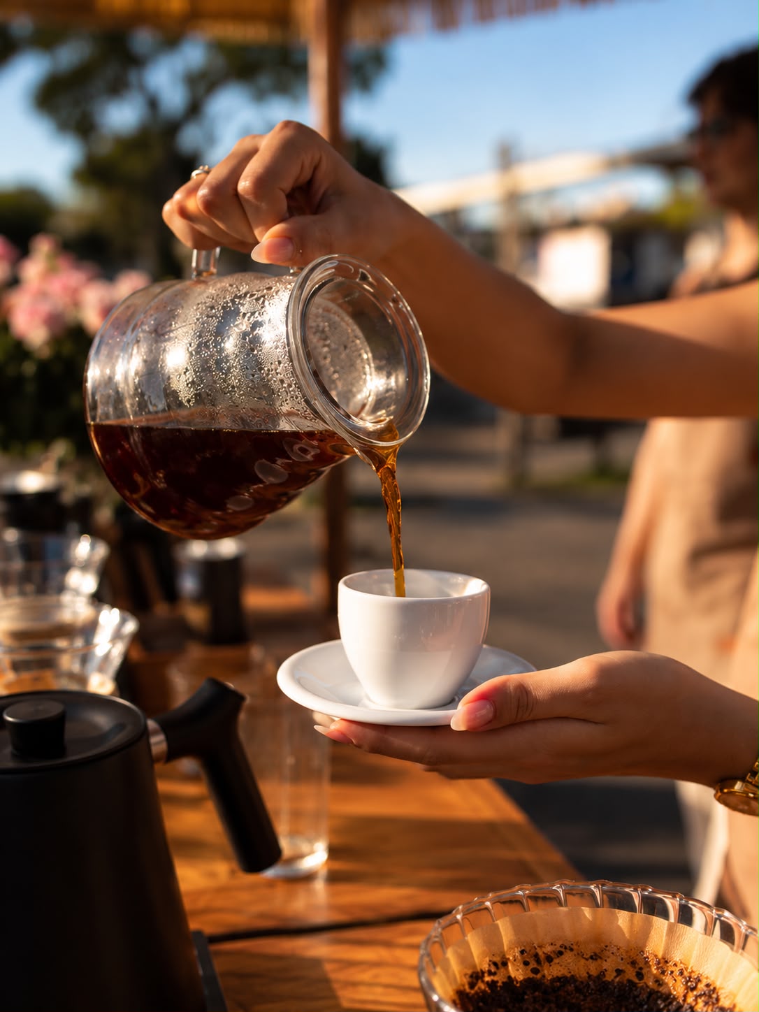 Café coado pelo método V60